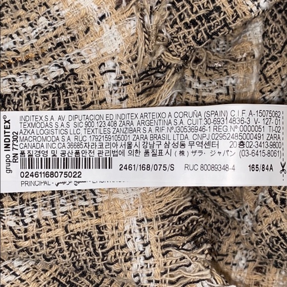 Zara Tweed Shift Dress Sz S - Picture 8 of 9